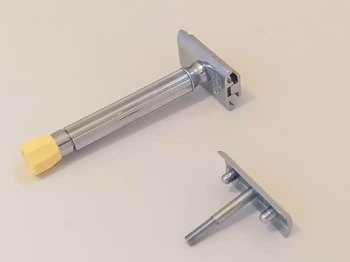 Merkur Progress safety razor in two pieces