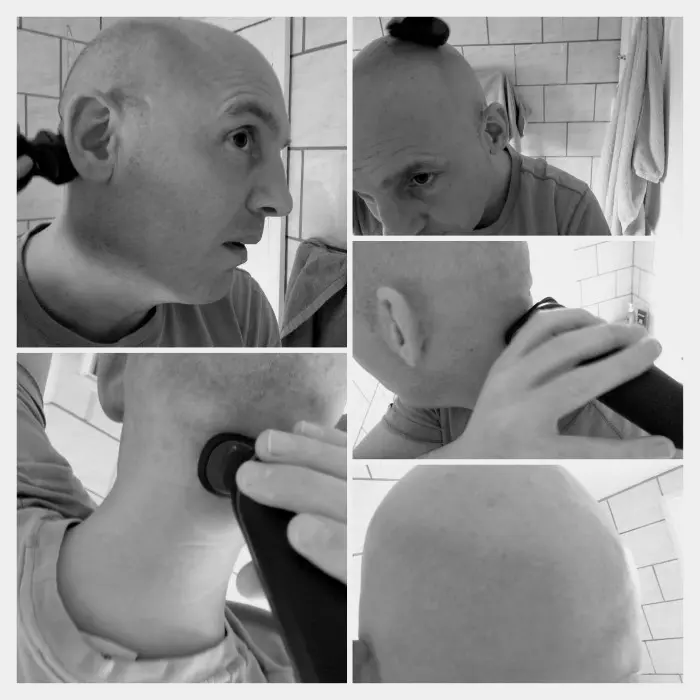 shaving my head with the Braun series 5