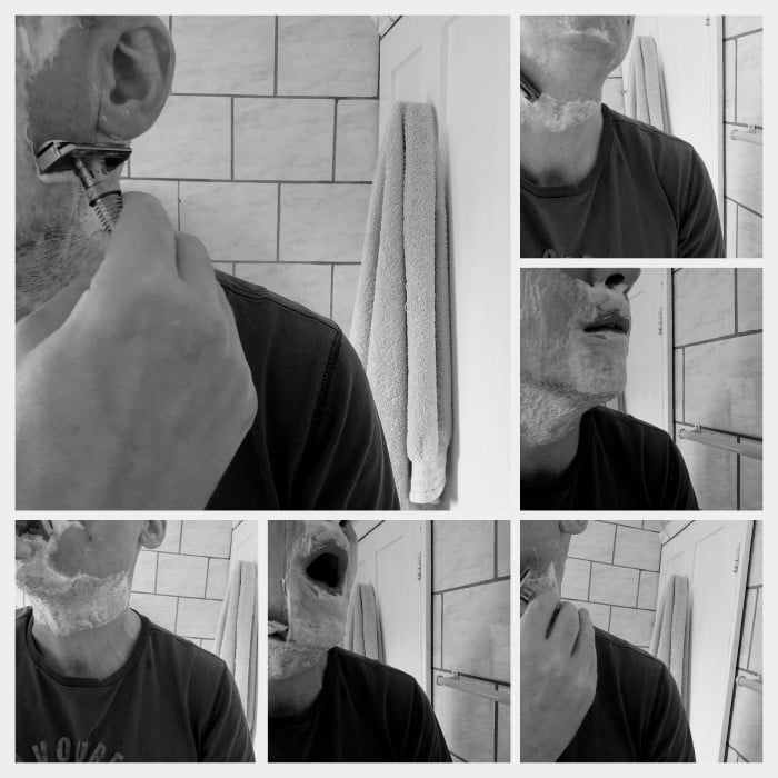 shaving with the Rex Ambassador razor