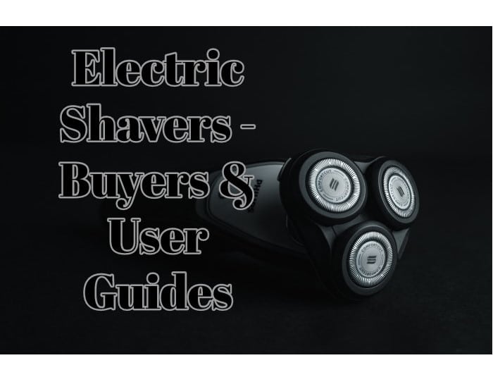 electric head shaver on dark background