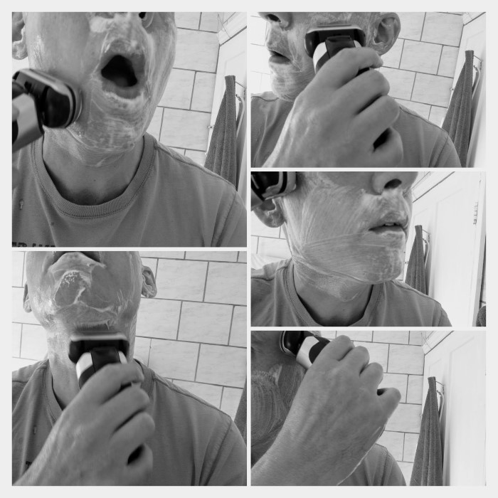 wet shaving with the Braun series 9 shaver