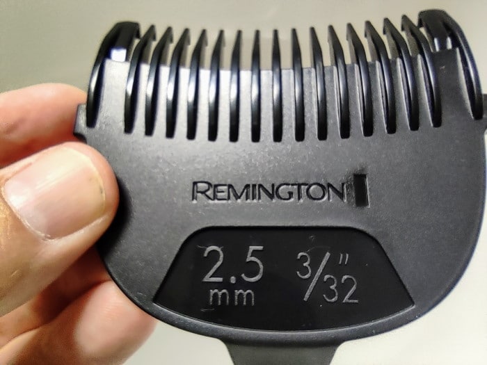 Remington QuickCut hair clipper comb close up