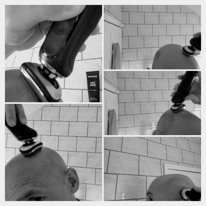 head shaving with the Braun Series 7