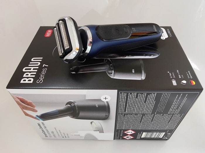 new generation Braun Series 7 shaver on its presentation box