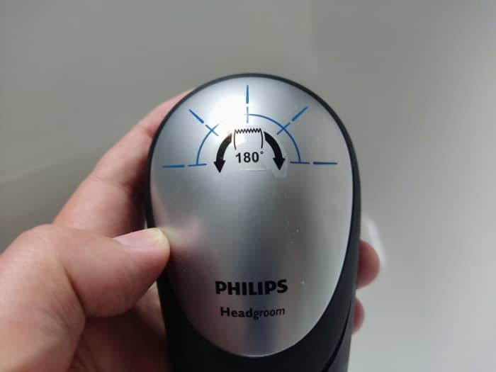 Phillips qc5570 hair clipper top view