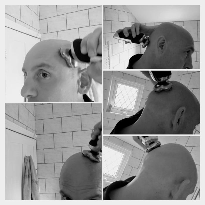 head shaving with Phillips S9000 prestige