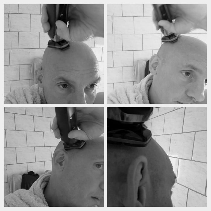 head shaving with the Philips 7000 series shaver