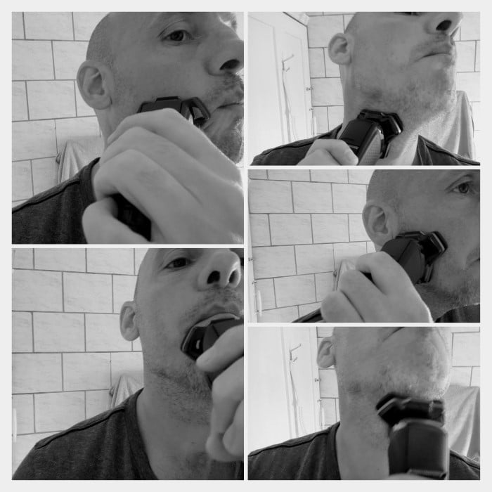 shaving with the Philips 7000 series shaver