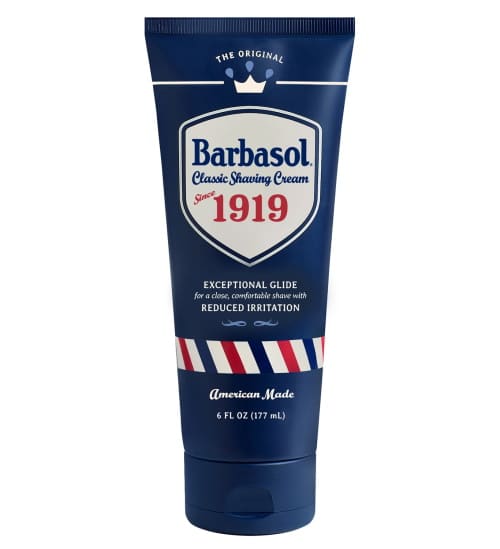 vintage Barbasol shaving cream in a tube