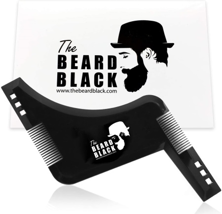 The BEARD BLACK Beard Shaping & Styling Tool with inbuilt Comb for Perfect line up & Edging