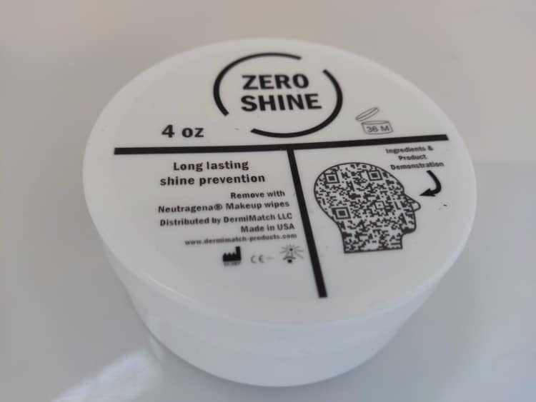 Zero Shine by dermimatch matte bald head cream in a tub