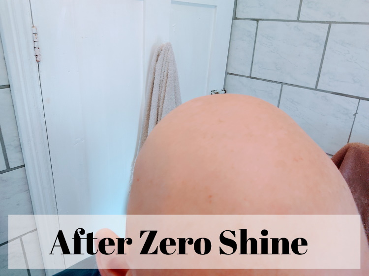 after applying Zero Shine by dermimatch cream with text