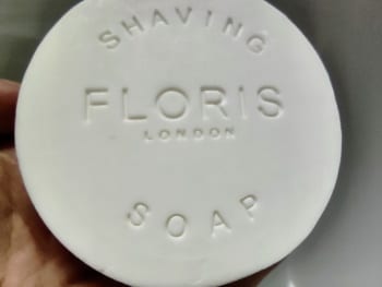 close up of Floris Elite Shaving Soap