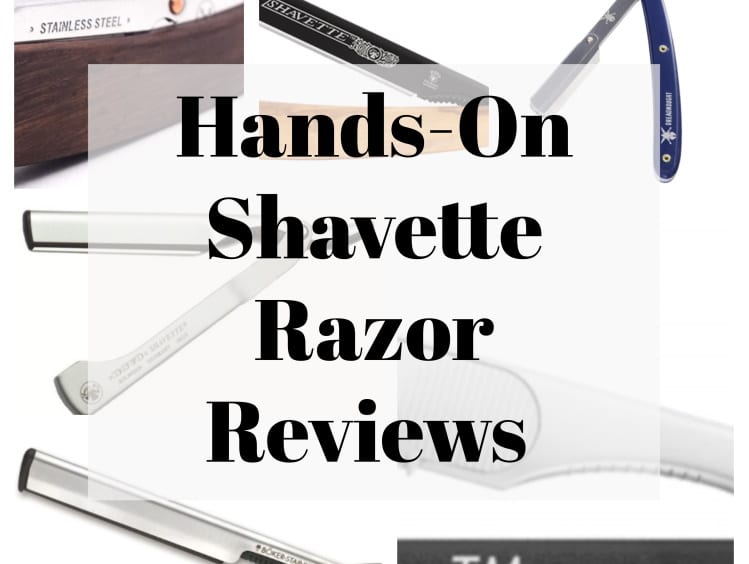 collage of shavette razors collection with text