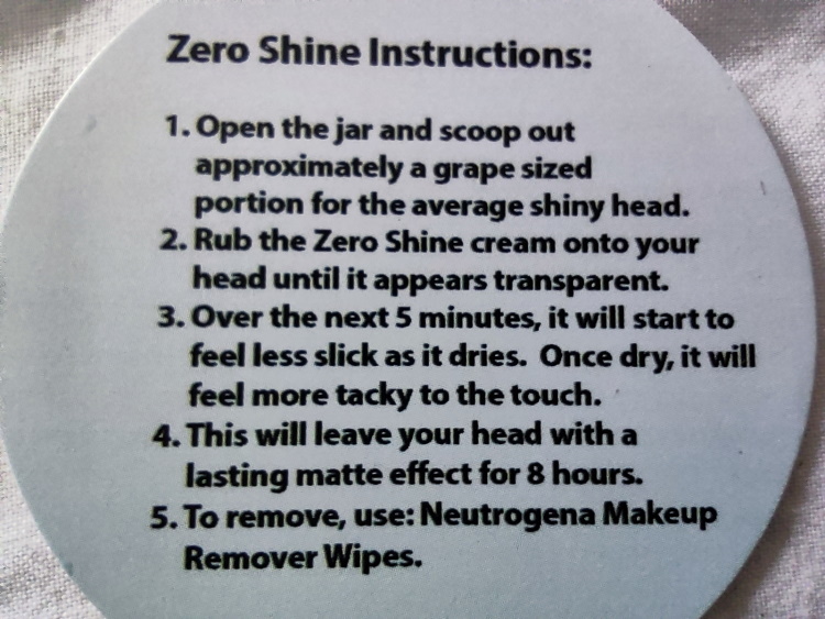 zero shine instructions on jar