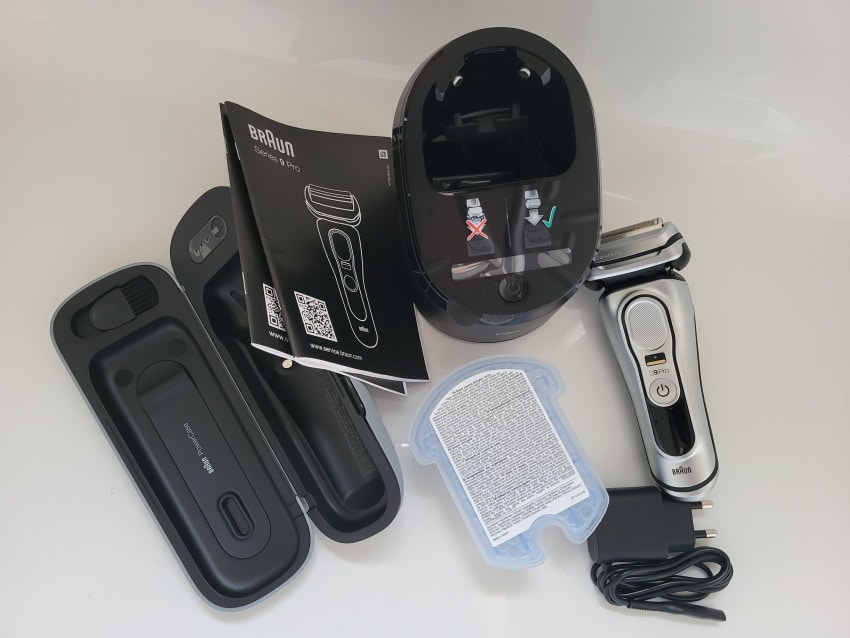 Unboxed Braun Series 9 Pro with all components