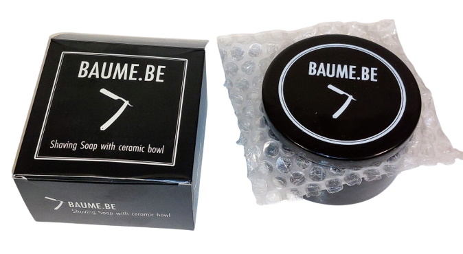 Baume.Be ceramic shaving bowl with box at its side