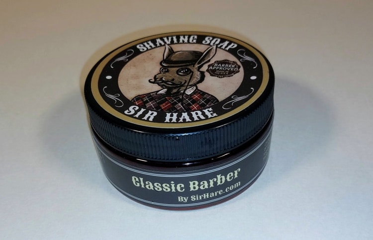 Sir Hare Classic Barber Shaving Soap in a jar