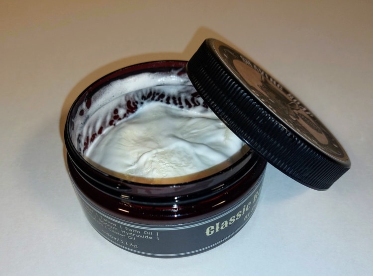 Sir Hare Shaving Soap with jar open used
