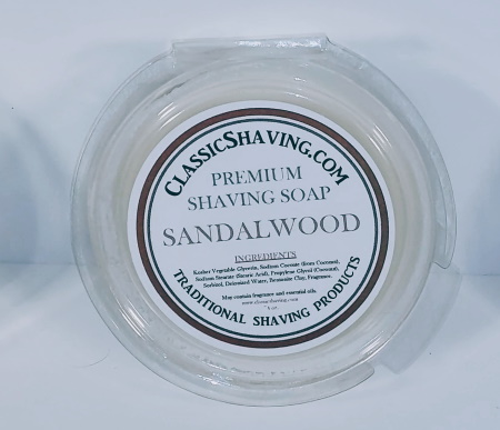 Classic Shaving Soap Company sandalwood soap in package