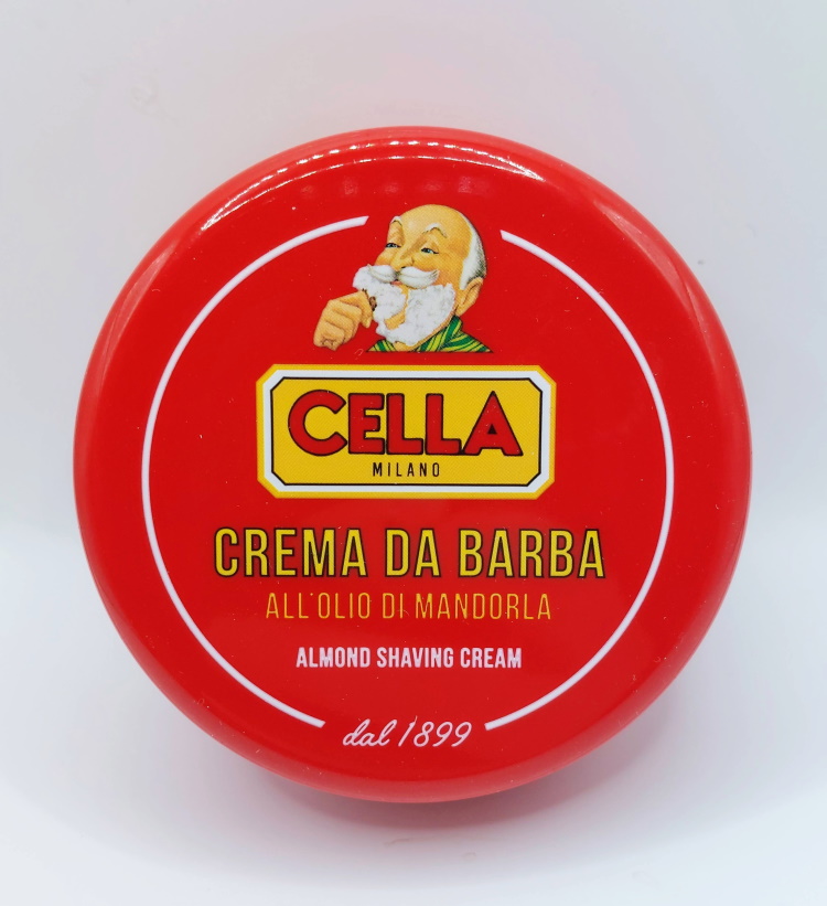 Cella Milano Almond shaving cream soap jar