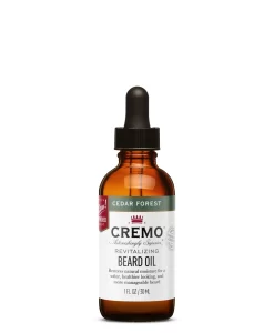 Cremo Revitalizing Cedar Forest Beard Oil on white background