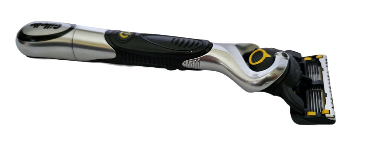 Gillette ProGlide Shield Power razor on white background showing its full size