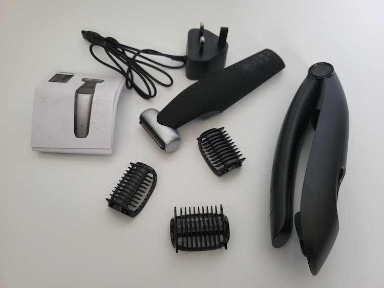 Philips Norelco Bodygroom 5000 Series unboxed with all components