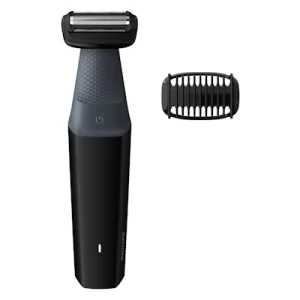 Philips Norelco Bodygroomer 3000 Series on white background with comb