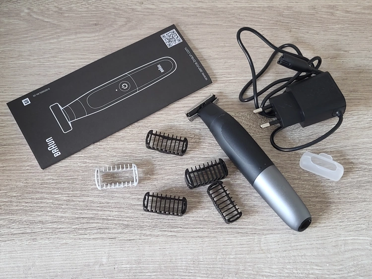 Braun XT5 unboxed with all components together in a bundle