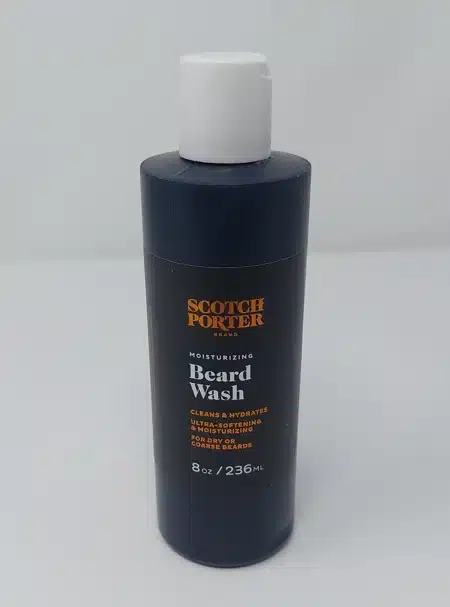 new bottle of Scotch Porter Beard Wash 8oz