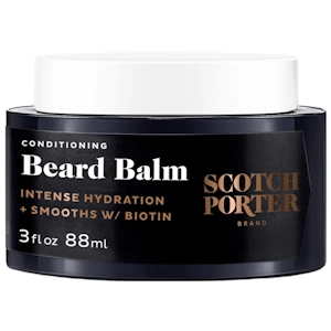Scotch Porter Conditioning Beard Balm tub on white background
