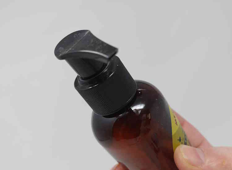 close up of Medicine Man Beard Wash pump top bottle