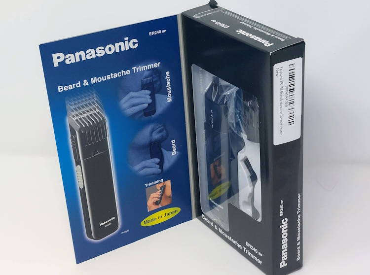 Panasonic ER240 trimmer inside its box