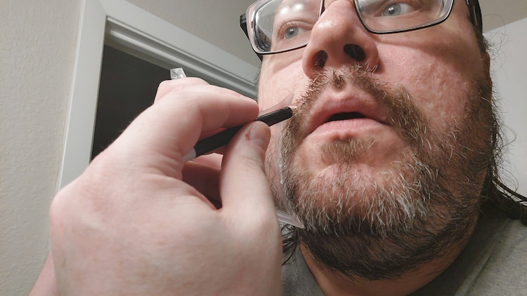 reviewer Robert using the The Cut Buddy Beard Shaper 