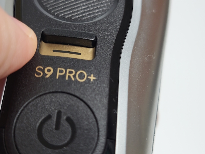 close up of Braun Series Pro+ precision switch