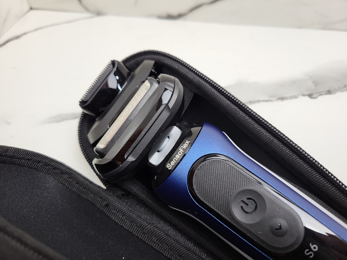 Braun Series 6 6120s shaver in travel case with trimmer attachment