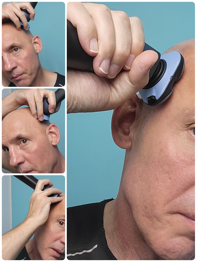 Jason Jones head shaving with Philips 5000X Shaver