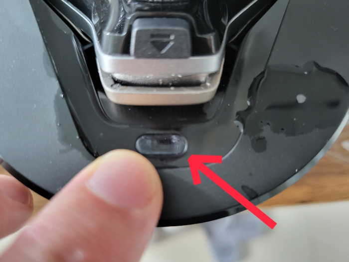close up of Philips Quick Clean Pod window that indicates when the cartridge needs to be replaced