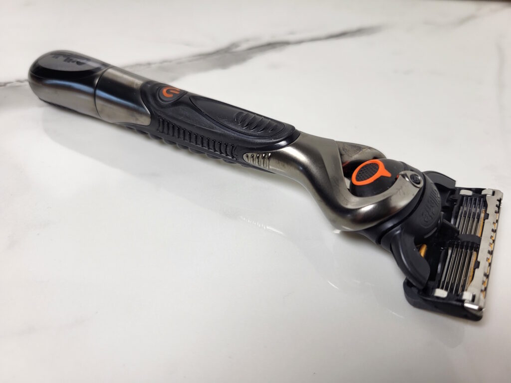 Gillette Proglide Power laid down displayed with marble background