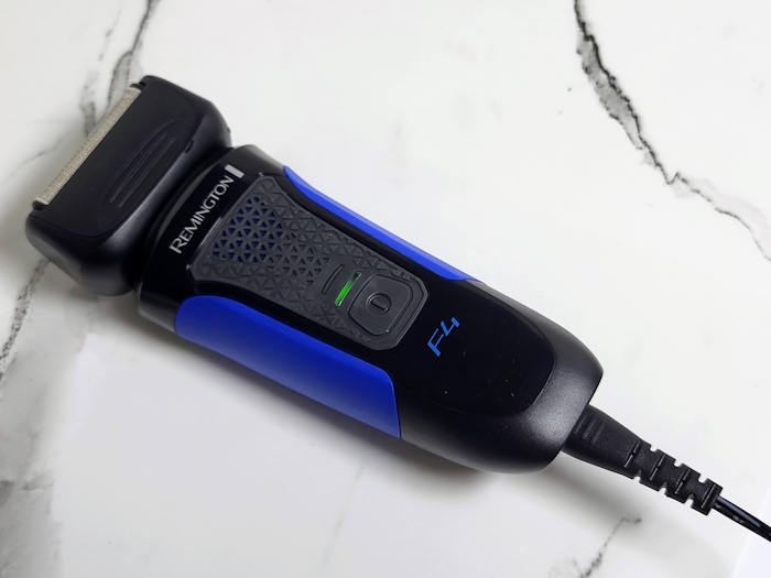Remington F4 Shaver on charge with cord attached