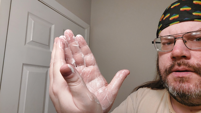 Robert using SheaMoisture Beard wash