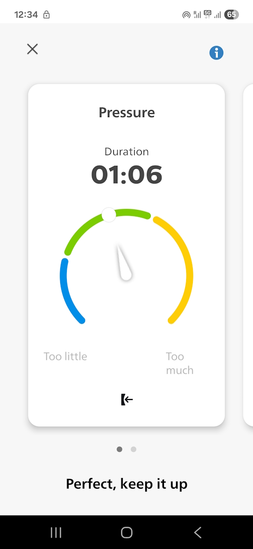 Philips i9000 Prestige connected to Groomtribe app screenshot 