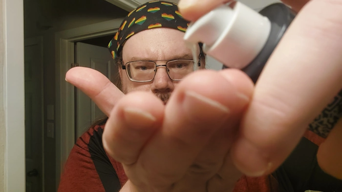 Robert using Scotch Porter Beard Oil for his beard
