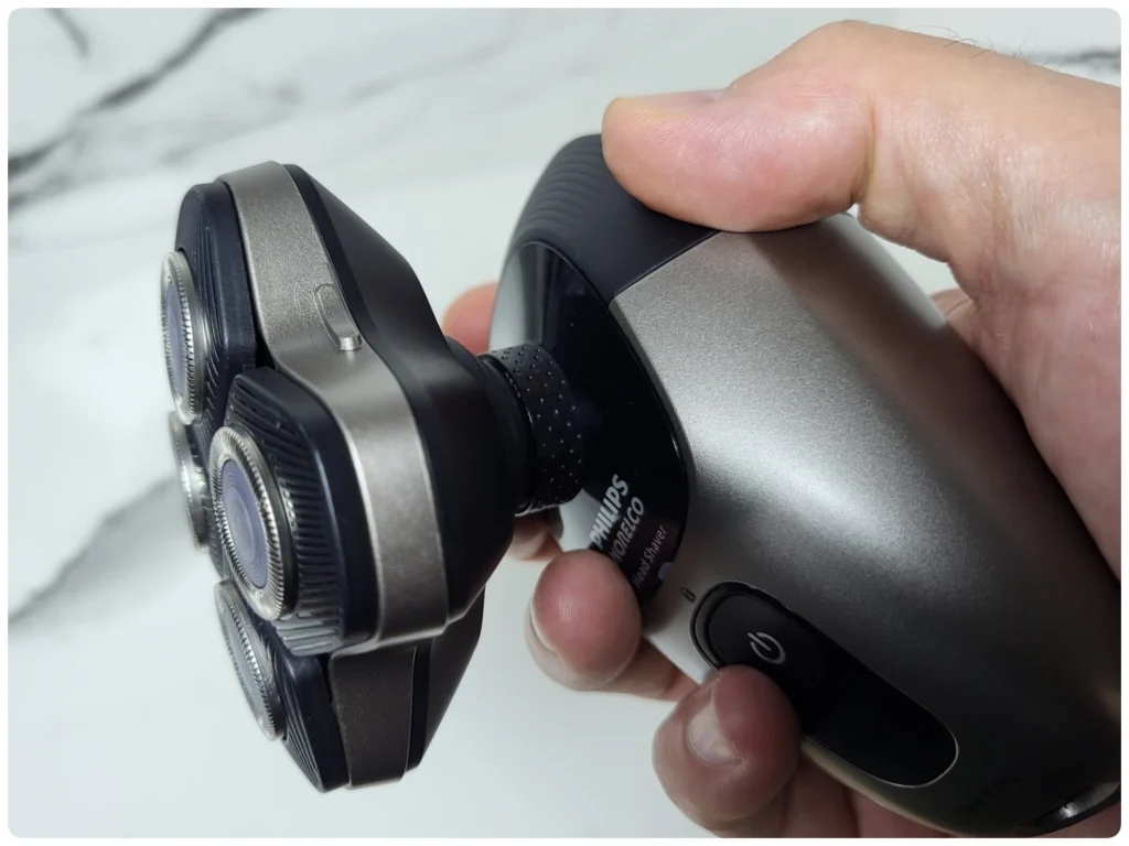 holding Philips Head Shaver Pro 9000 Series