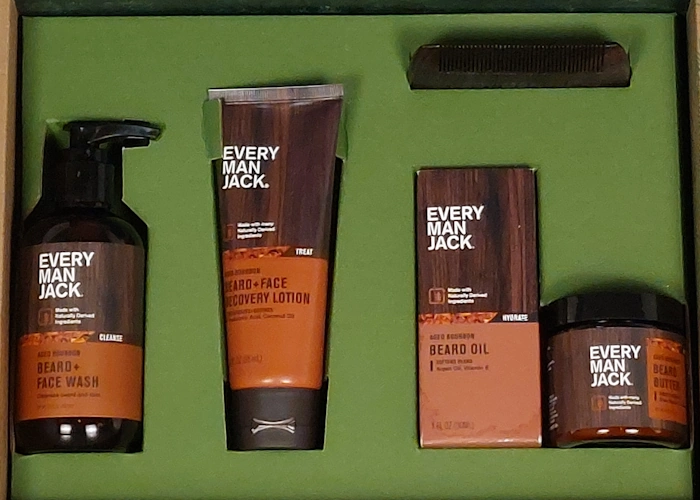 Every Man Jack Aged Bourbon gift set and its contents