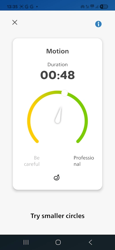 Philips x9000 Groomtribe app screenshot of it in use