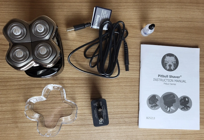 Pitbull Silver Pro SX5 unboxed with all components laid out