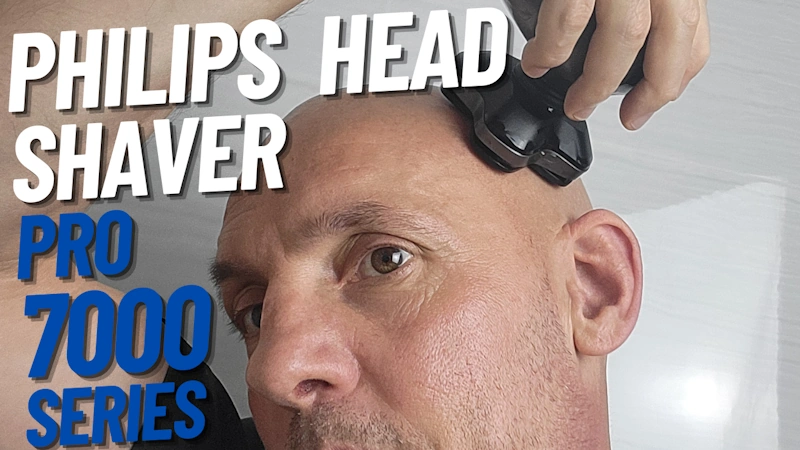 Jason shaving his head with Philips Head Shaver Pro 7000 Series