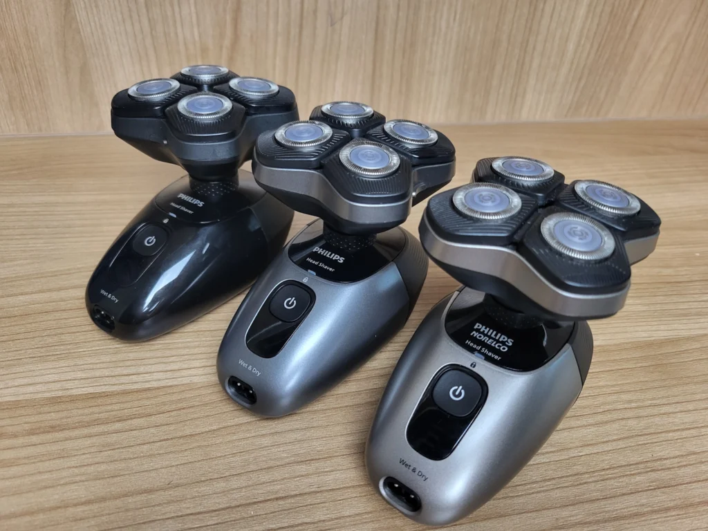 Philips Head Shaver Pro 5000, 7000 and 9000 Series in a row